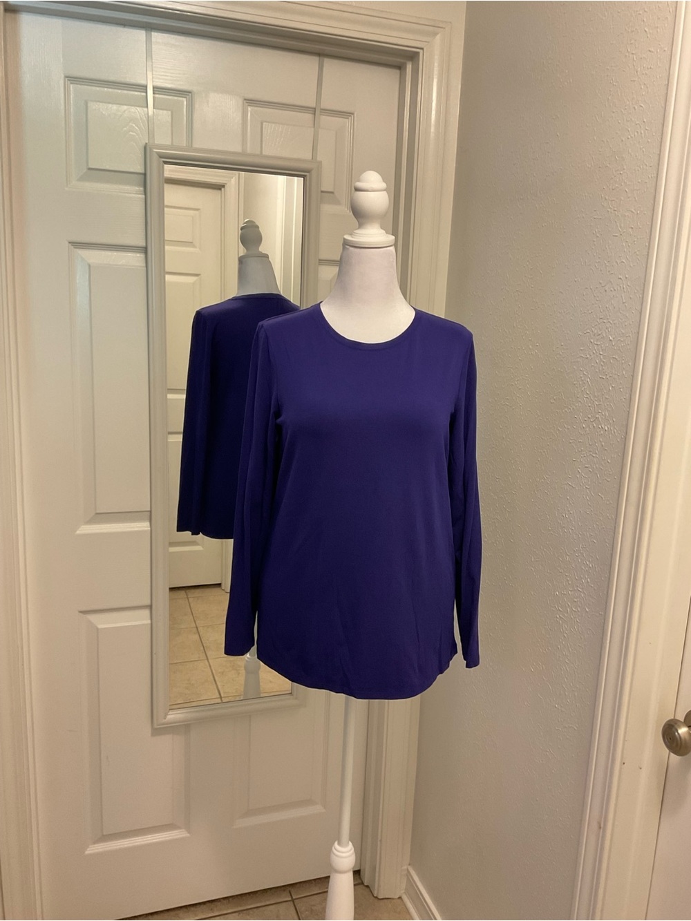Chico’s Size 2 (Large) Cotton Blend Long Sleeve Tee
